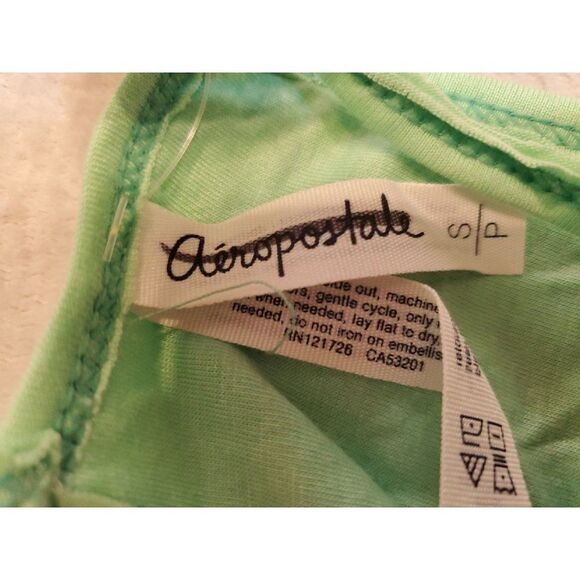 AEROPOSTALE Mint Green Dress Juniors Small Spaghetti Stripe Sequins - Picture 4 of 4